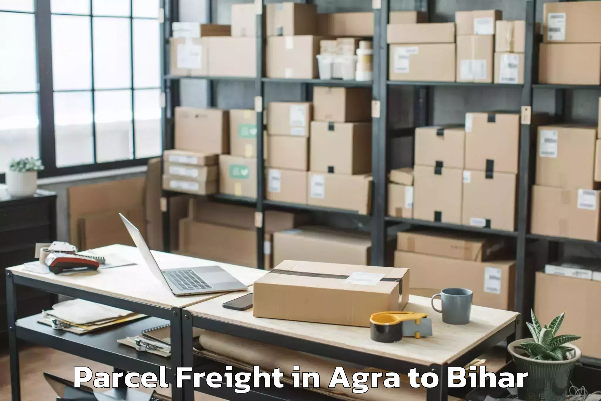 Get Agra to Lauria Nandangarh Parcel Freight